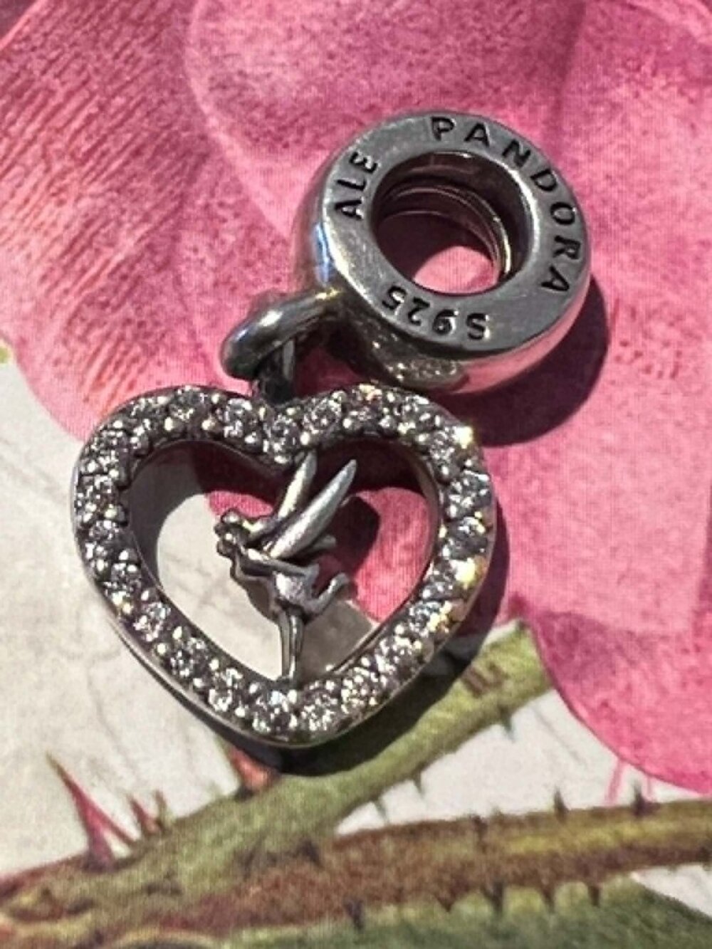 Authentic Pandora Disney Love Tinker Bell Dangle Charm #791565CZ - Picture 8 of 9